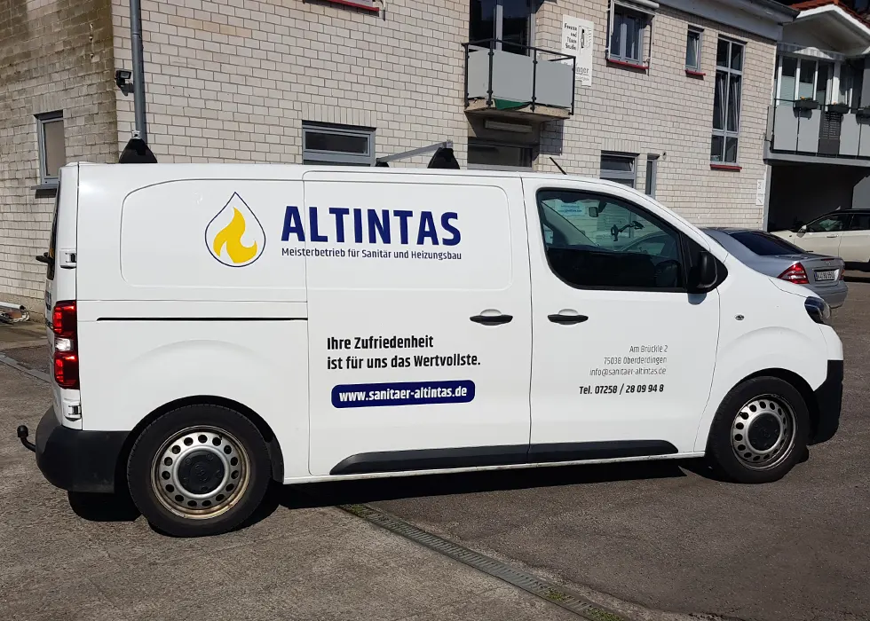 Fahrzeugbeschriftung Altintas Sanitär & Heizung